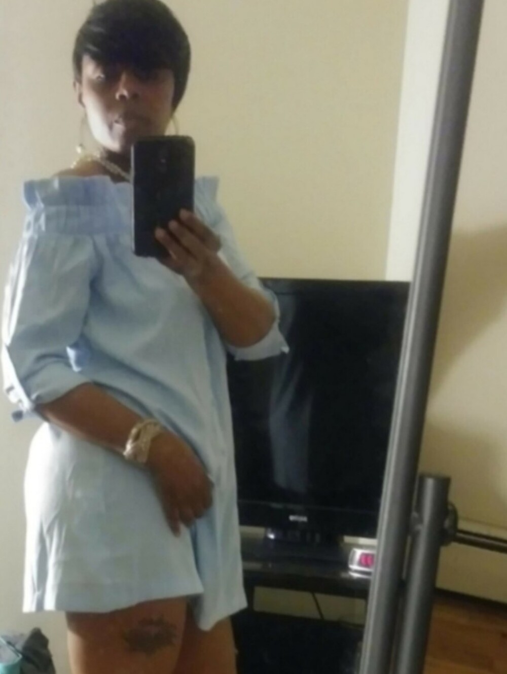 MINKPINK Light Blue Off-Shoulder Dress